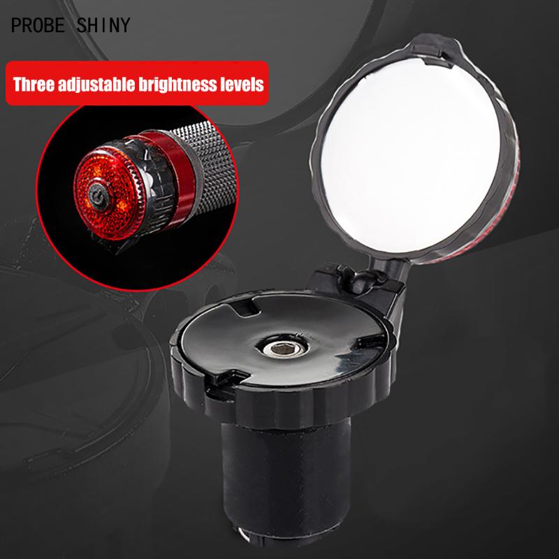 

Waterproof Bicycle Light Adjustable Bicycle Mirror Looking Glass Handlebar Bike Rearview With Light High Quality A713