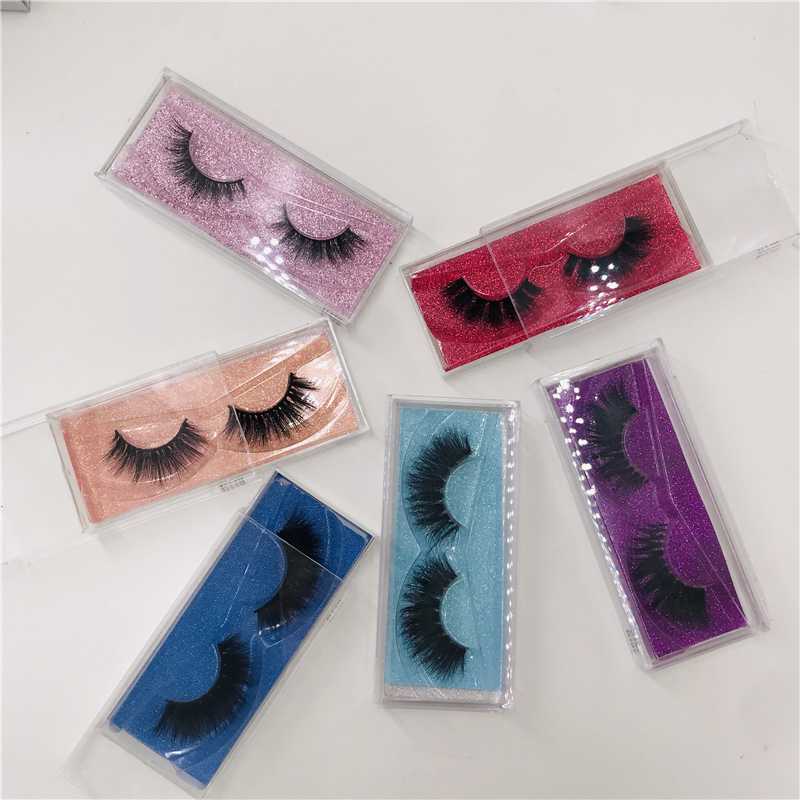 

6 Pairs/Lot Mink 25mm Eyelashes Hot selling 3D Lashes Custom Clear Boxes
