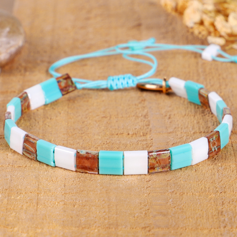 

Handmade Bohemian Bracelets For Women MIYUKI Tila Beads Bracelet Boho Colorful Pulseira Mujer Adjustable Jewelry Fashion Gift