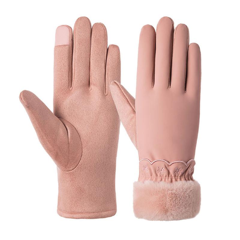 

Women's windproof plus velvet gloves warm gloves winter driving ski 9.6