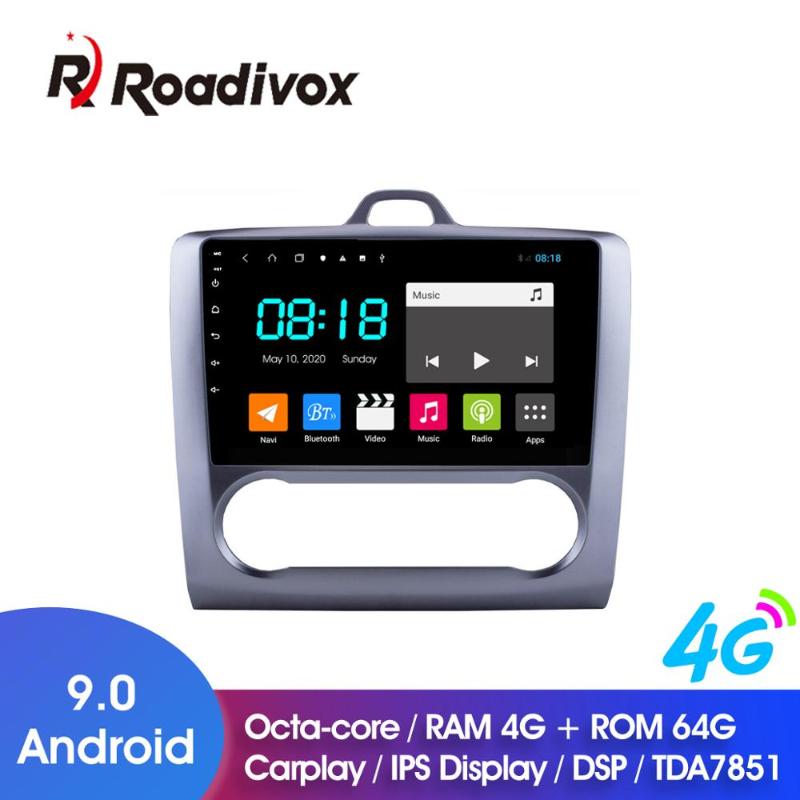 

9" Android 9.0 4G ROM 64G Car DVD For Focus Exi AT 2004-2011 Car Radio Multimedia Player GPS Navigation System Head