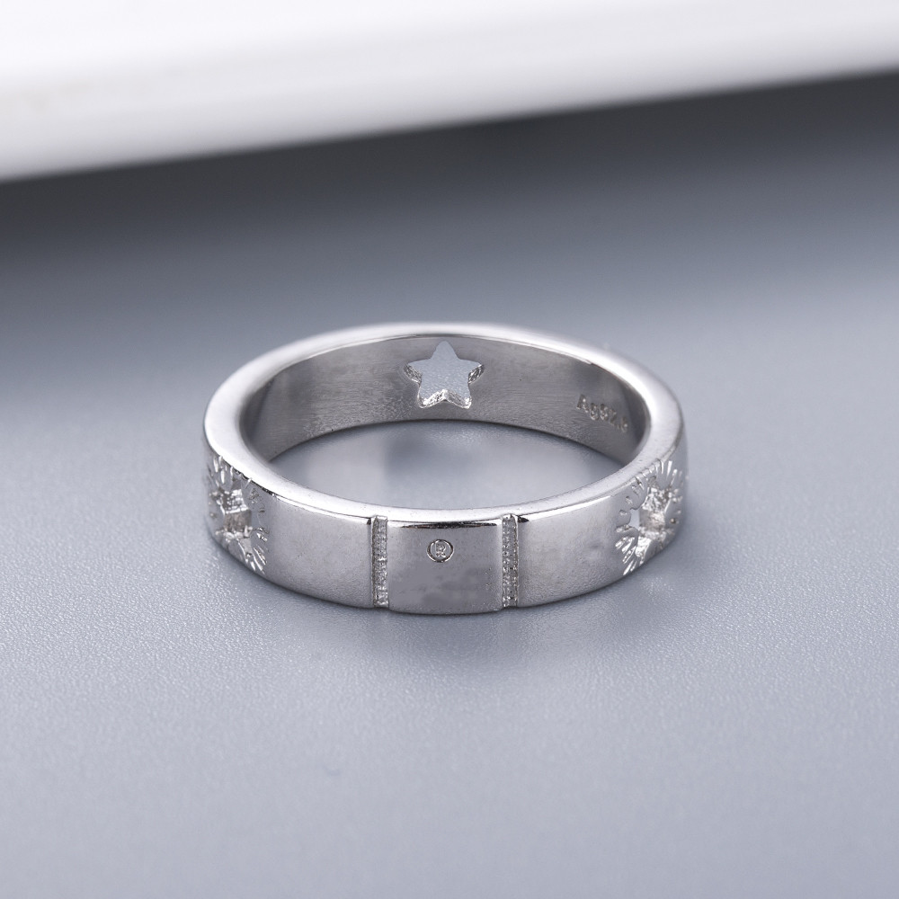 

Best Selling Man or Woman Ring Personality Simple for Lover Ring Fashion Ring High Quality Silver Plated Rings Jewelry Supply