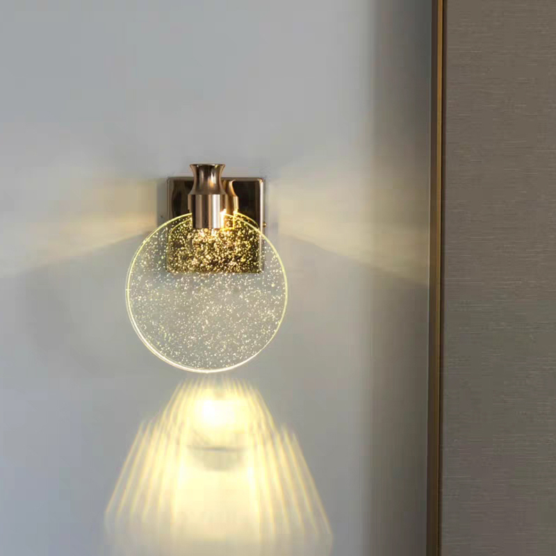 

Golden Bedroom Living Room Crystal Wall Lamp Mirror Front Lamp Bathroom Makeup Wall Lights Home Decor Lights Mirror Light