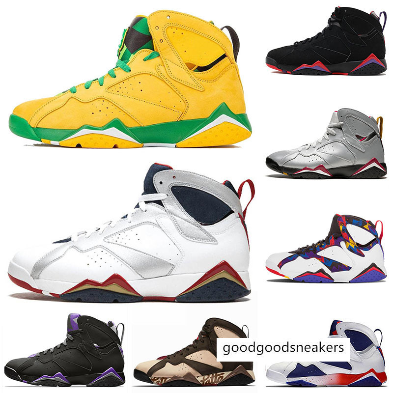 

Jumpman 7 7s Basketball Shoes Ray Allen Mens Trainers Oregon Ducks Olympic Sweater Bordeaux Hare Fashion Sports Sneakers Size 13