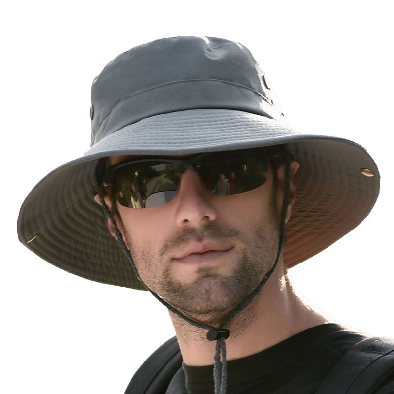 

Mens Sun Hats Outdoor Fishing Cap Wide Brim Anti-UV Beach Caps Women Bucket Hat Summer Hiking camping Cloth hat Hut Chapeau, Khaki