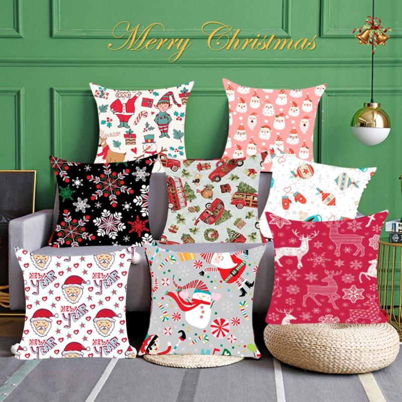 

Pillow Christmas Cushion Cover Decorative Sofa Case Seat Car Home Decor Throw Pillowcase Decoration For N50