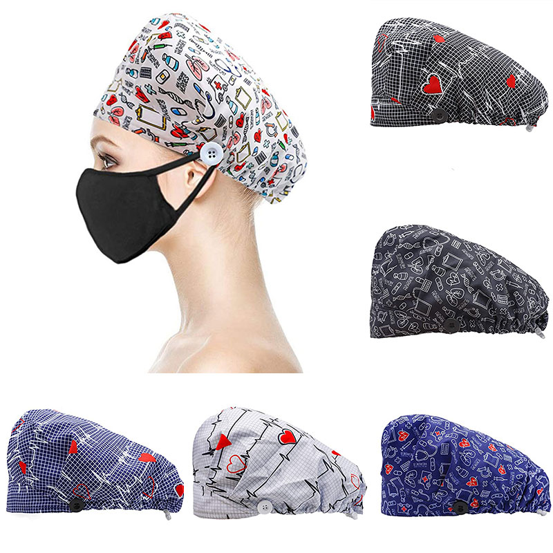 

Unisex Breathable Comfortable Headwear Work Hat Caps Head Scarf Turban Wrap Health Services Headwrap