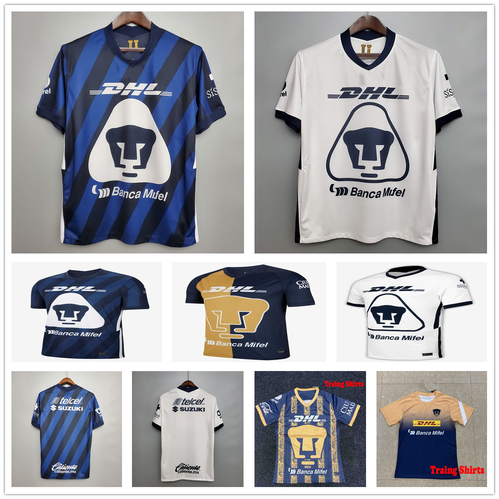 

men + kids kit 20 21 MX club UNAM soccer jerseys 2020 2021 CALDERON FORMICA Camisa de futebol Maillot De Foot customize football shirt, Blue men size s-xxl