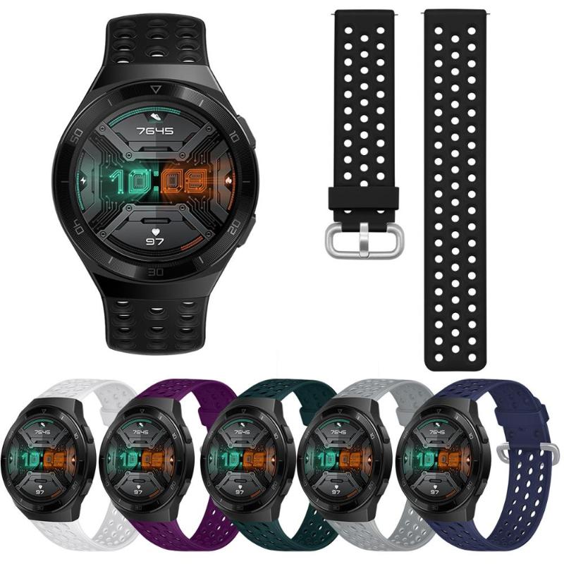 

22mm bracelet Silicone Breathable Strap Huawei watch GT 2e band for huawei gt2 46mm watch band Replacement Wristband Accessories