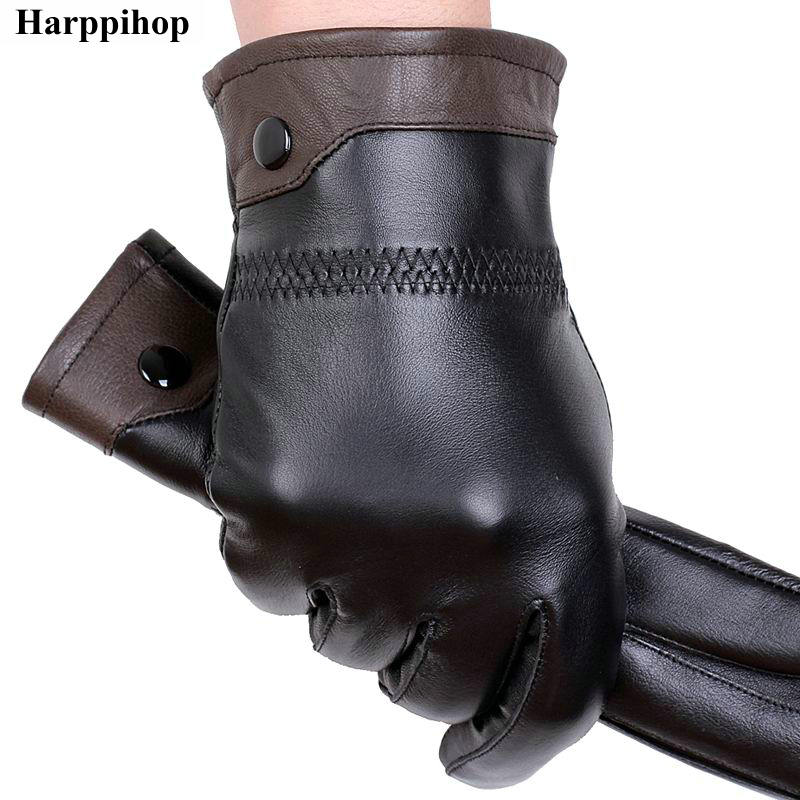 

Genuine leather gloves male sheepskin gloves winter fashion thick thermal