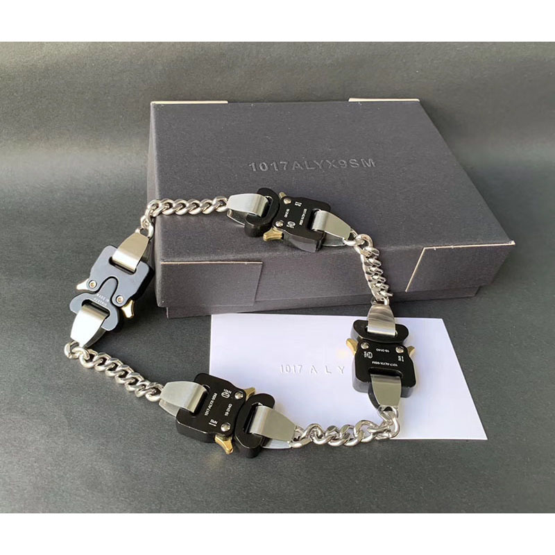 

Hip Hop 1017 ALYX 9sm Hero Chain Necklace New Fashion Hero Chain Pearl Accessories Titanium Japanese Men Women Lovers