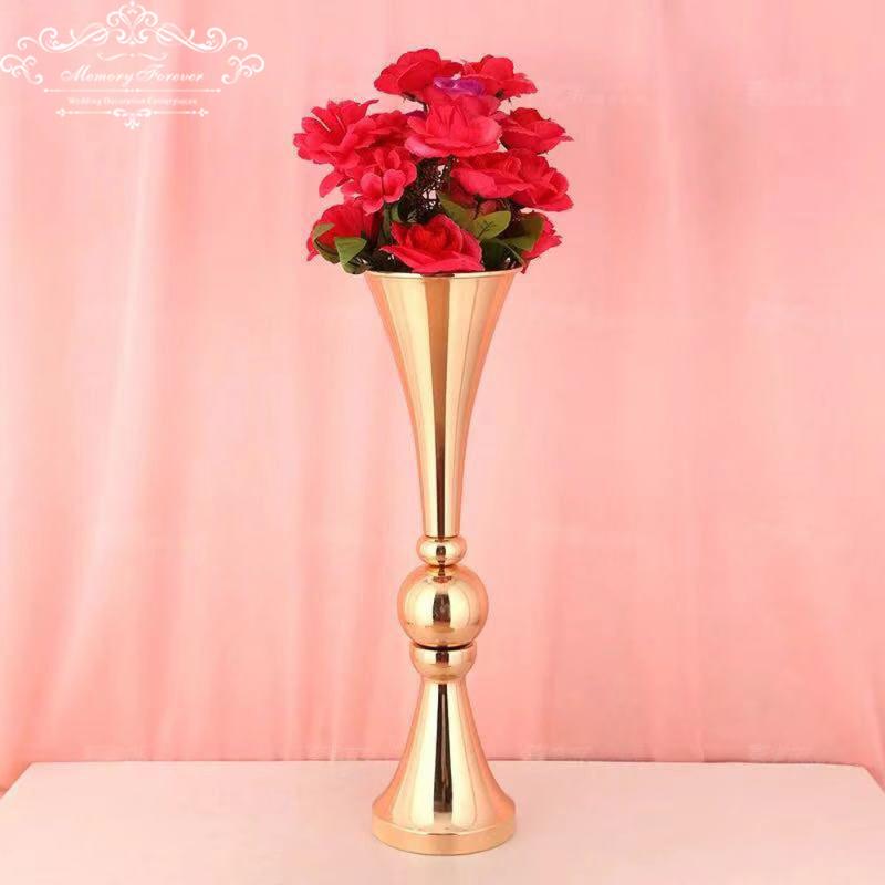 

2020 New Style Wedding Flower Vase Trumpet Stand Marriage Decorative Centerpiece Table Decoration Event Road Lead