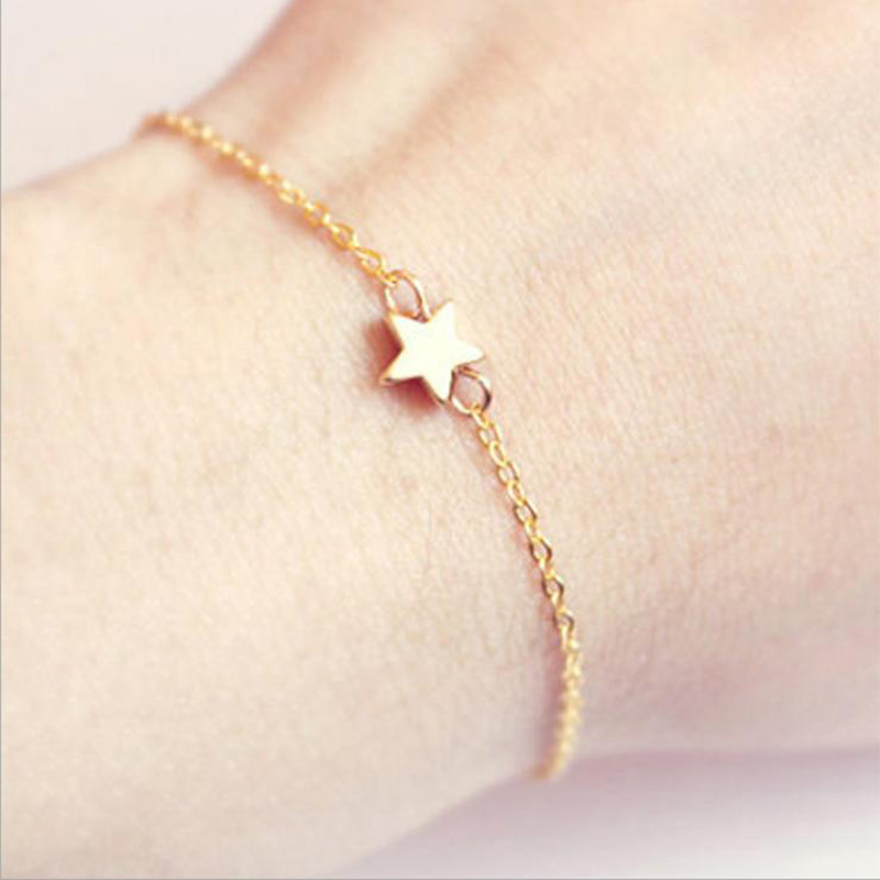 

simple bracelet womens bracelet Pentagram Solid Star friendship Metal