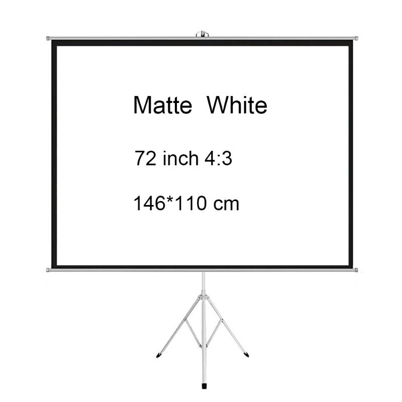 

Projector Screen with Stand 72 inch - Indoor Outdoor MaWhite Projection Screen 4:3 HD Wrinkle-Free Tripod