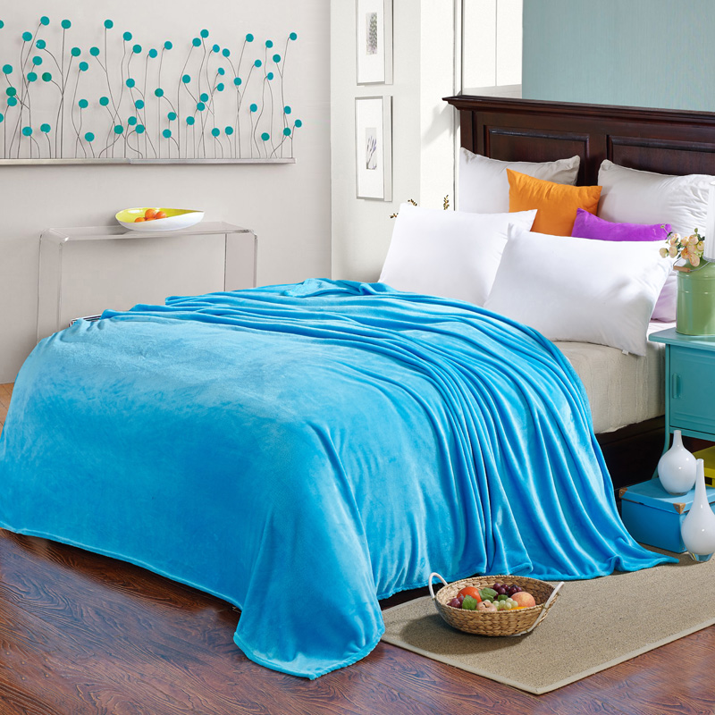 

Solid Color Bed Blanket Fleece Blankets For Bed Throw Blanke Machine Washable