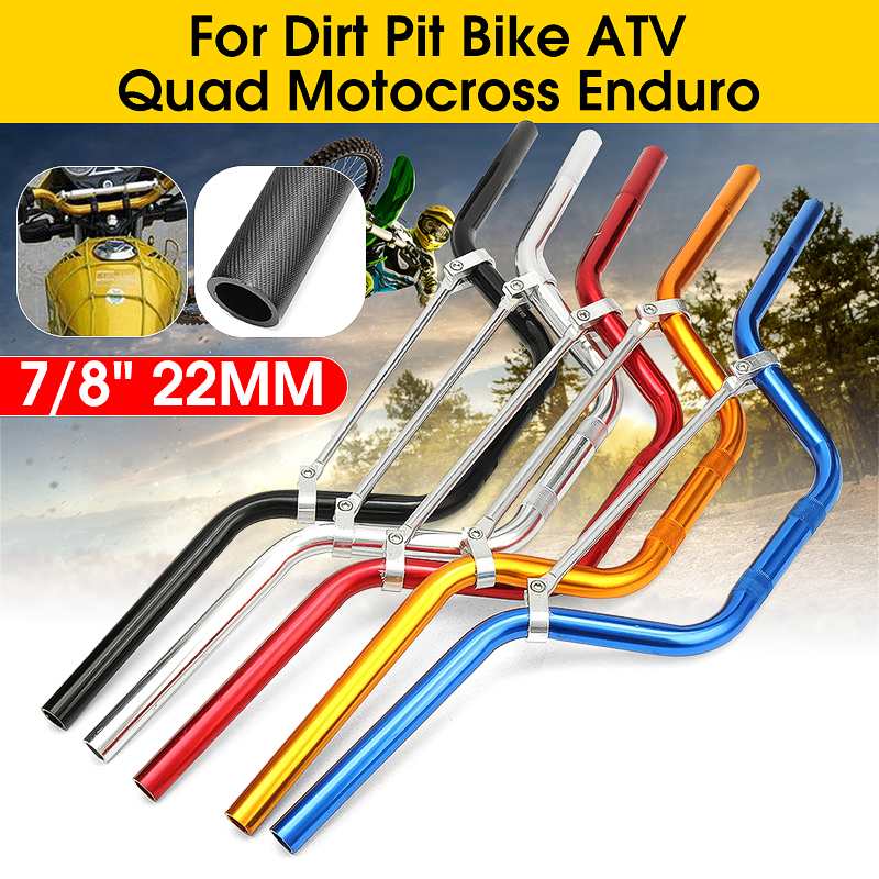

7/8" 22mm Motorcycle Handle Bar Motocross Handlebar Aluminum Universal For 50cc-125cc Dirt Pit Bike Scooter