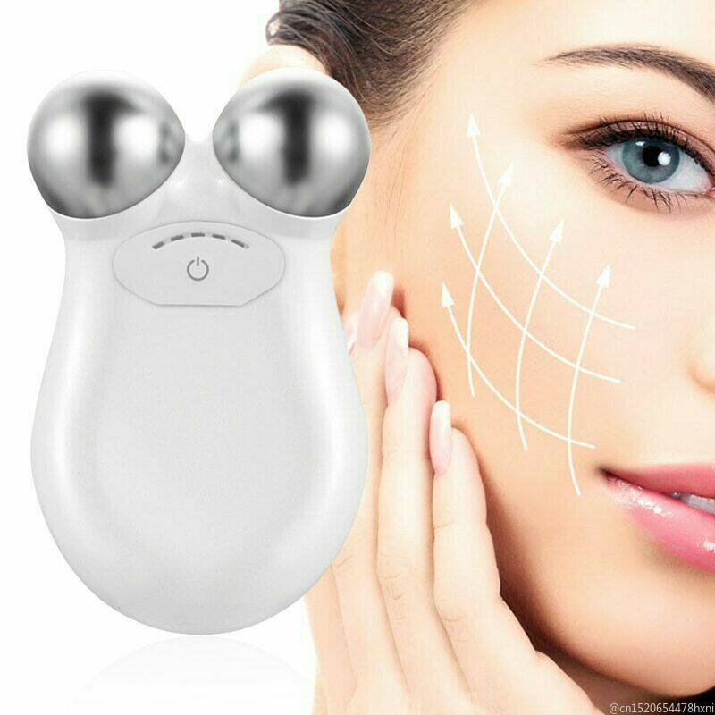 1Pc Mini Face Skin Care Rejuvenation Tightening Microcurrent Lifting Electric Facial Roller Vibration Massager Tool-image-583897097