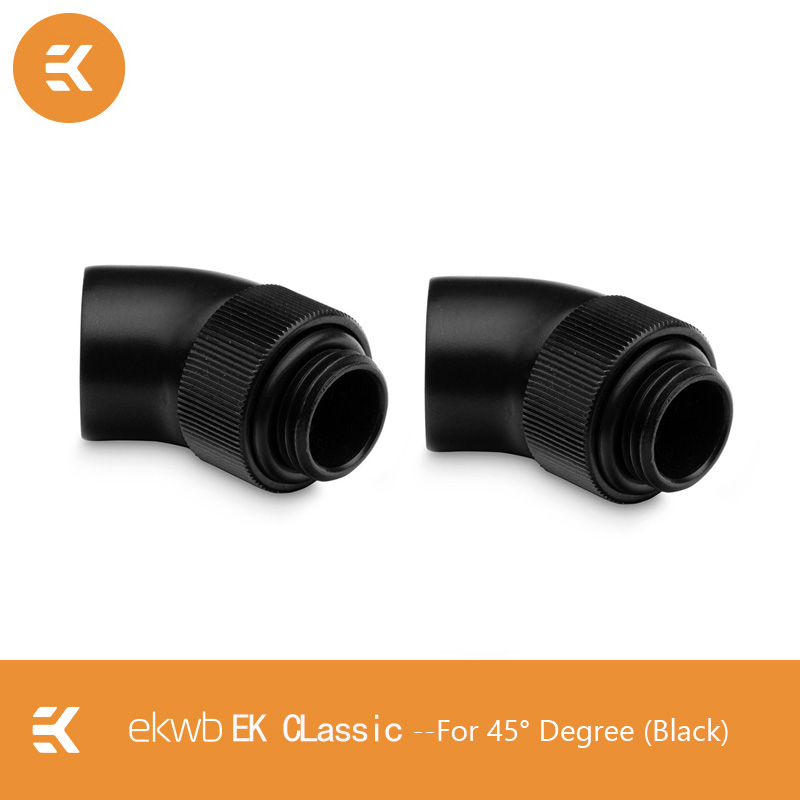 

2PCS EKWB Classic Series 45 Degree Adapter Fittings With G1/4" Thread Liquid Loop 90 Elbow 360 Rotary