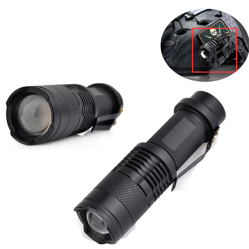 

Tactical Helmet Flashlight Mini Telescopic Zoom Headlight for Outdoor Activity