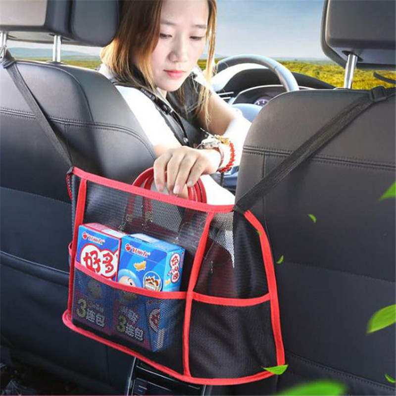 

Car Seat Mesh Bag Car Accessories Trunk Storage Elastic String Net Mesh Bag Back Hanging Holder Cargo Storage Bags