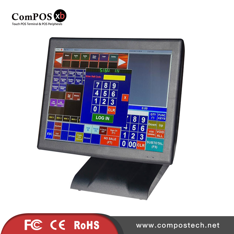 

system 15 inch five wire resistive screen with VFD customer diaplay terminal