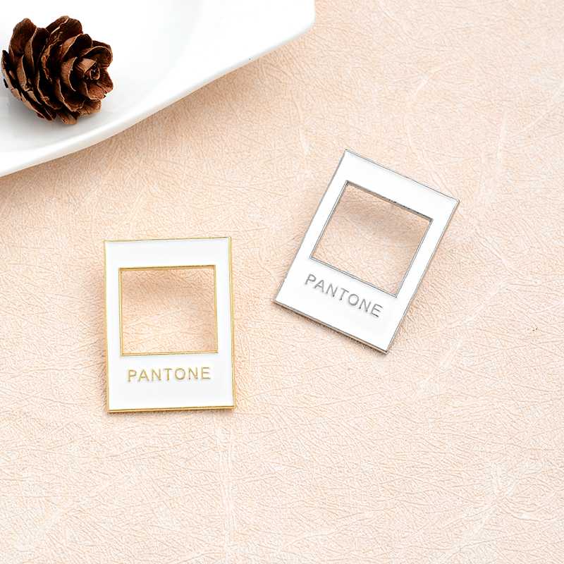 

Simple Framework Design Enamel Pin PANTONE Brooch Custom Badge Fashion jewelry Accessories Lapel Pin Fun Gift For Men Women
