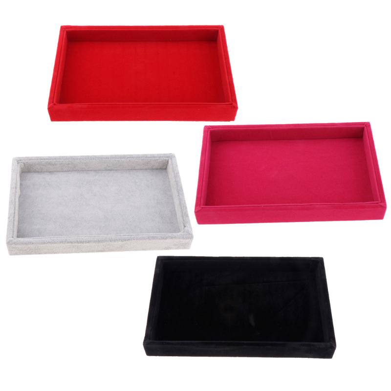 

Velvet Necklace Bracelet Earring Anklet Jewelry Display Tray Case Organizer