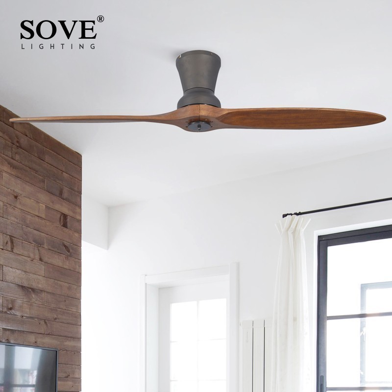 

Modern LED Village Industrial Wooden Ceiling Fan With Lights Wood Ceiling Fans Without Light Decorative Light Fan Lamp