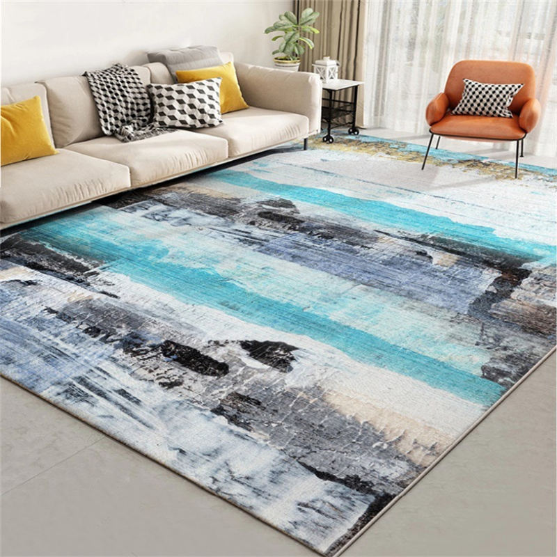 

Carpets for Living Room European Style Abstract Oil Painting Pattern Carpet Living Room Table Accessories Christmas Rug, Jq-carpets-308