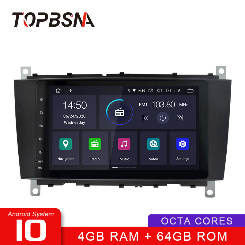 

TOPBSNA Android 10 Car Radio Player for SLK Class R171 SLK200 SLK280 SLK300 SLK350 SLK55 2004-2011 GPS Stereo Auto