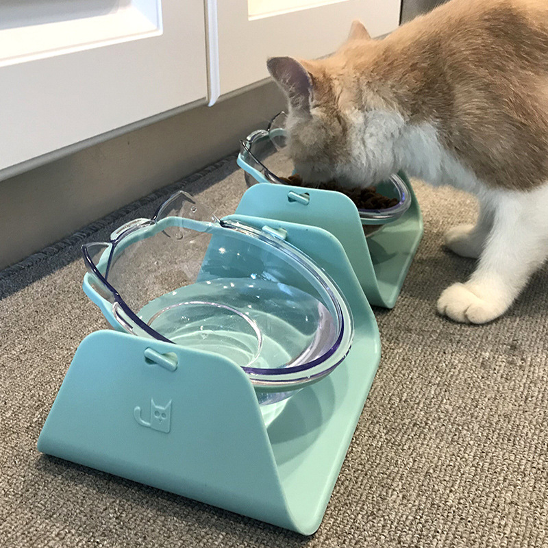 

1pcs 15 Degree Adjustable Pet Feeder Bowl Dog Cat Adjustable feed bowl Waterer Feeding Pet Dog Dish Feeders Tableware
