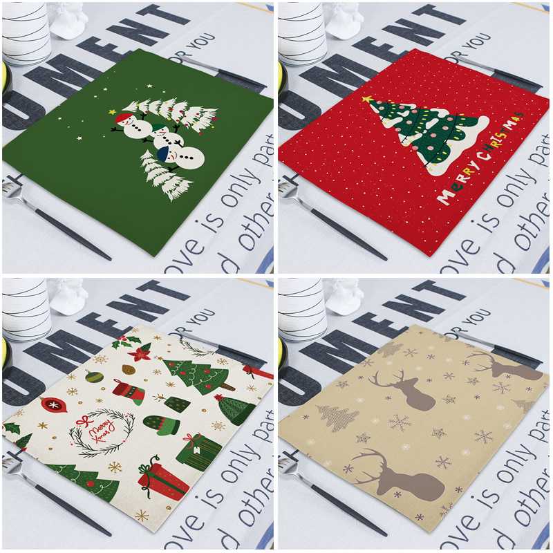 

Christmas Decorations for Home Table Napkin Santa Claus Snowman Gift Holders Xmas Navidad Decor New Year Decor Kerst Decoratie
