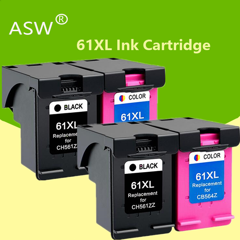 

ASW 4PK 61XL Cartridge Replacemen for 61xl Ink Cartridge for 61 Deskjet 1000 1050 1055 2050 2512 2540 3050 Envy 5530 4500