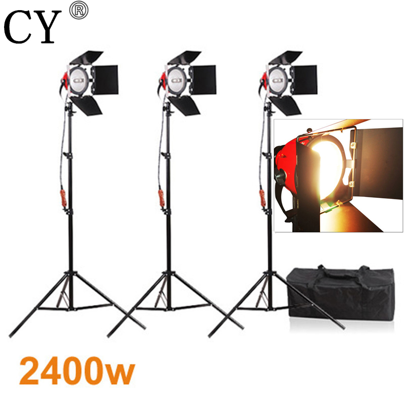 

CY Photography Studio Continuous Lighting Kits 800W Video Red Head Continuous Light*3 with 200cm Light Stand*3 Photo Studio Set