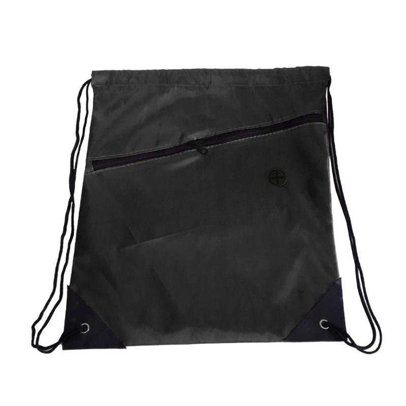 

5Colors Drawstring Bag Bright Schoolbag PE Gym Sports Backpack Swim Organization Storage Bag With Zipper