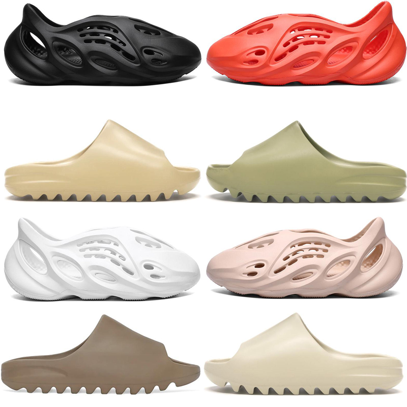 

kanye west slides for women men kids slippers 450 Bone Earth Brown Desert Sand Resin platform house outdoor summer slipper 29-45