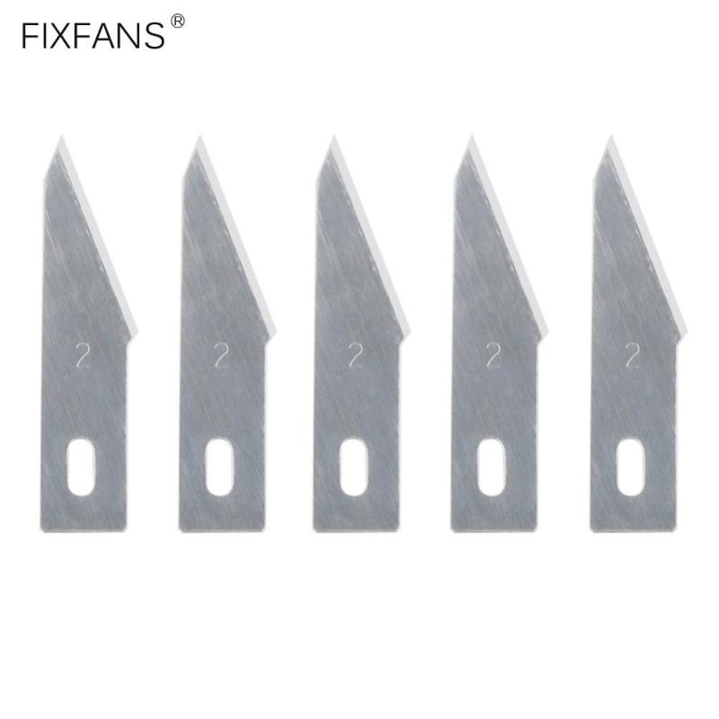 

FIXFANS Large Size 2# Oblique Angle Fine Point Knife Blades for Hobby Carving Art Craft Work Cutting Model PCB Repair Hand Tools