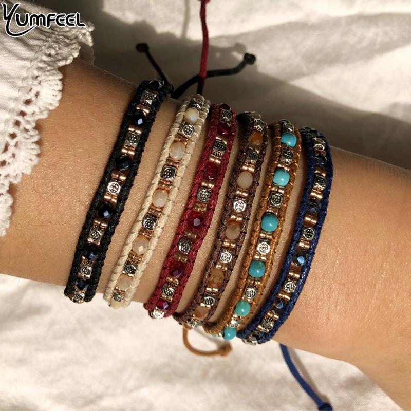 

Yumfeel Brand New Vintage Bohemian Bracelet Women Handmade Friendship Bracelets Jewelry Gifts