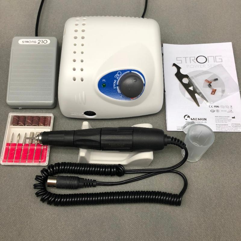 

strong65W manicure machine 35K/40K/45K Electric Nail Drill Machine Strong 210 Manicure Pedicure Nail File Bit Art Equipment
