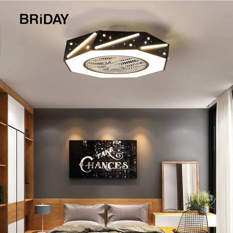 

Macaron 55cm led ceiling fan with lights remote control iron ventilator lamp Silent Motor bedroom decor modern fans stars