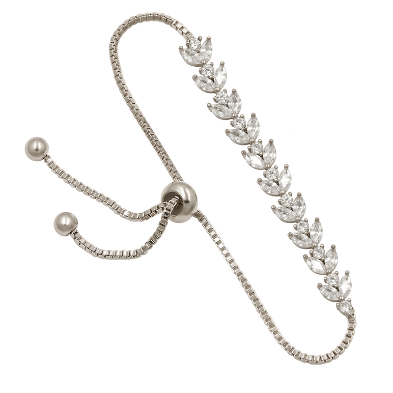 

New Design Sparkling Cubic Zirconia Crystal Fashion CZ Zircon Charming Adjustable Bracelet for Women Wedding Bride Bridesmaid