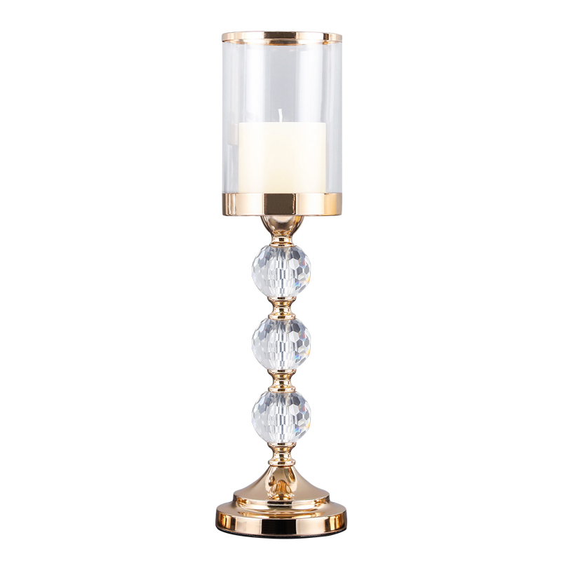 

New Metal Crystal Candlesticks Candle Holder For Coffee Dining Table Wedding Christmas Halloween Party Home Decoration ZXC027