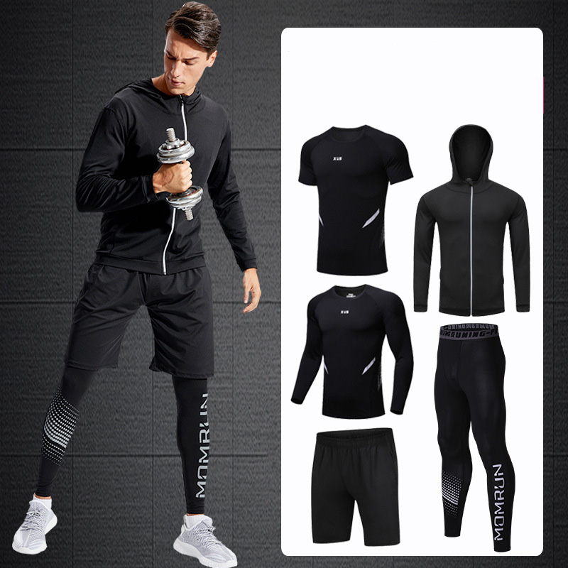 

Compression Sport Suits Men Sport Sports Quick Drying Running Clothing Sets Basketball Joggers Training Gym Fitness Workout Set, Style 1