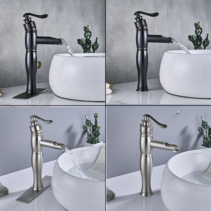 

Bathroom Basin Sink Faucet Brushed Nickel and ORB Faucet Hot and Cold Water Mixer Taps Torneira