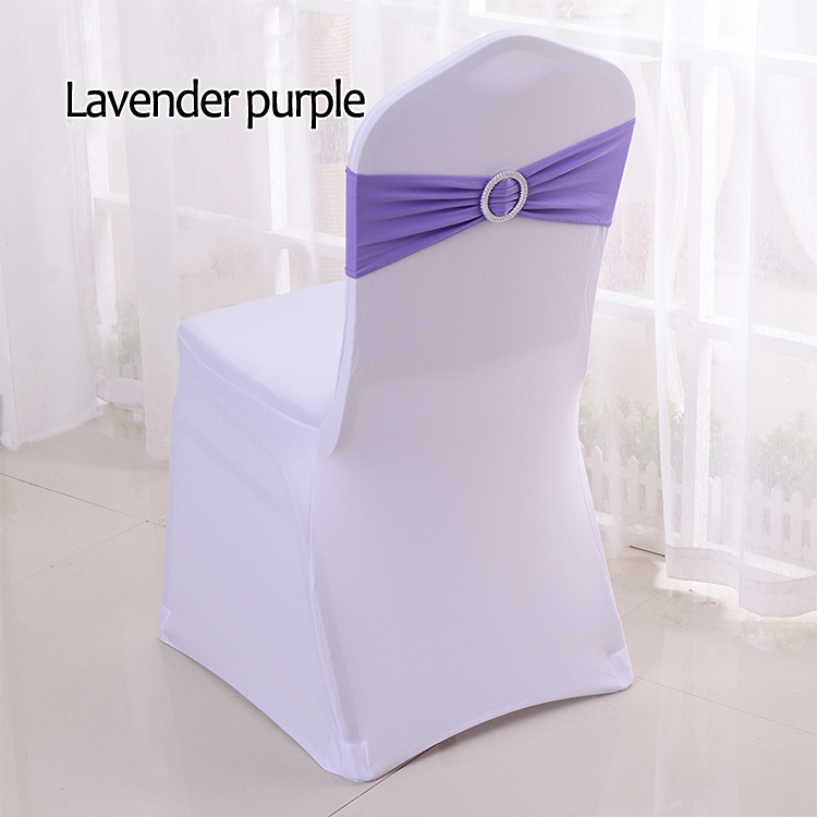 

Sashes 50Pcs/Lot Elastic Lycra Stretch Bow Spandex Chair Bands Wedding Knot Cover For Universal Banquet