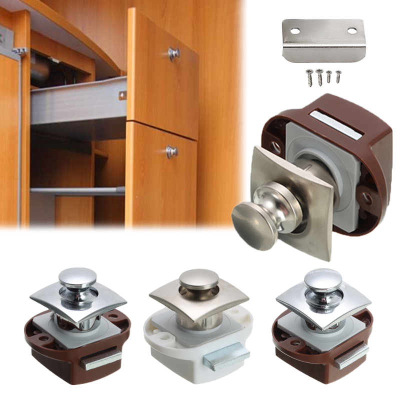 

Universal Camper Car Push Lock Diameter 20mm Cupboard Door Knob Motor RV Caravan Boat Mini Button Locks Home Drawer Latch