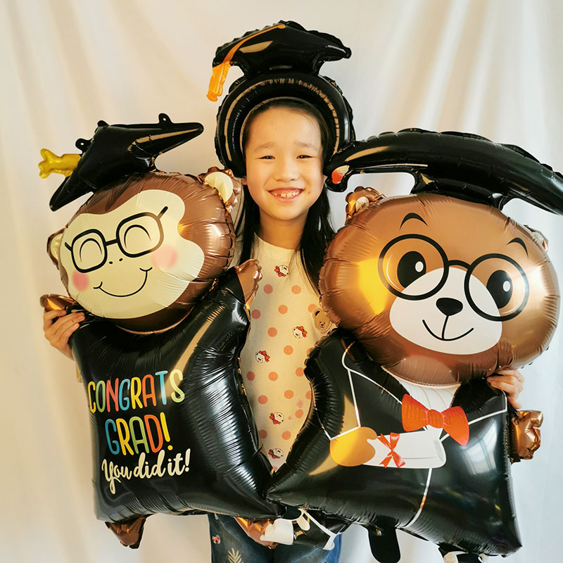 

Party Decoration 1pc Giant Congrats Graduation Foil Balloons Bear Grad Ceremony Decorations Children Air Globos Inflatable Balls