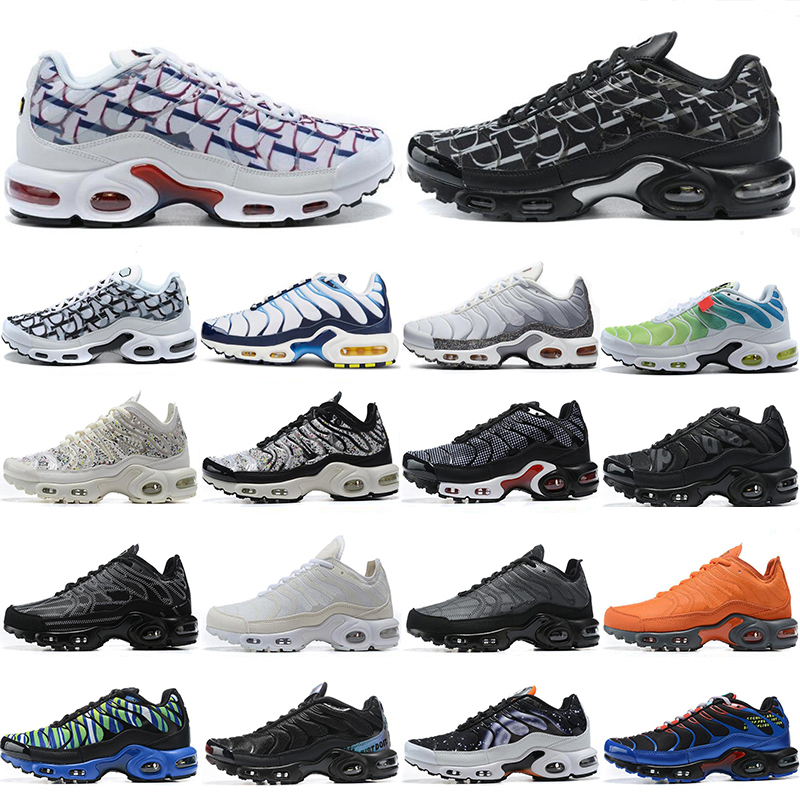 

2021 New mens tn plus running shoes triple black white rainbow Hyper blue Supernova Brushstroke Camo men trainers outdoor sports sneakers, 26