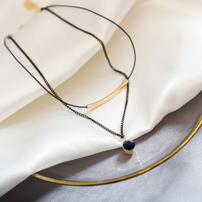 

Fashion Double Layers Choker Necklace Women Girls Ins Temperament Sexy Pendants Necklaces Jewelry
