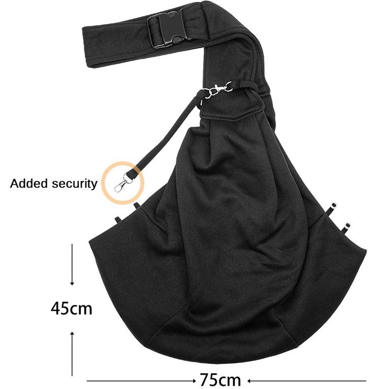 

Pet Carrier Hand Free Sling Adjustable Padded Strap Tote Bag Breathable Shoulder Bag Front Pocket Belt Carrying Small Dog Cat